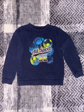 Joe Boxer Navy Crewneck Sweatshirt with Multicolor Sports Graphic